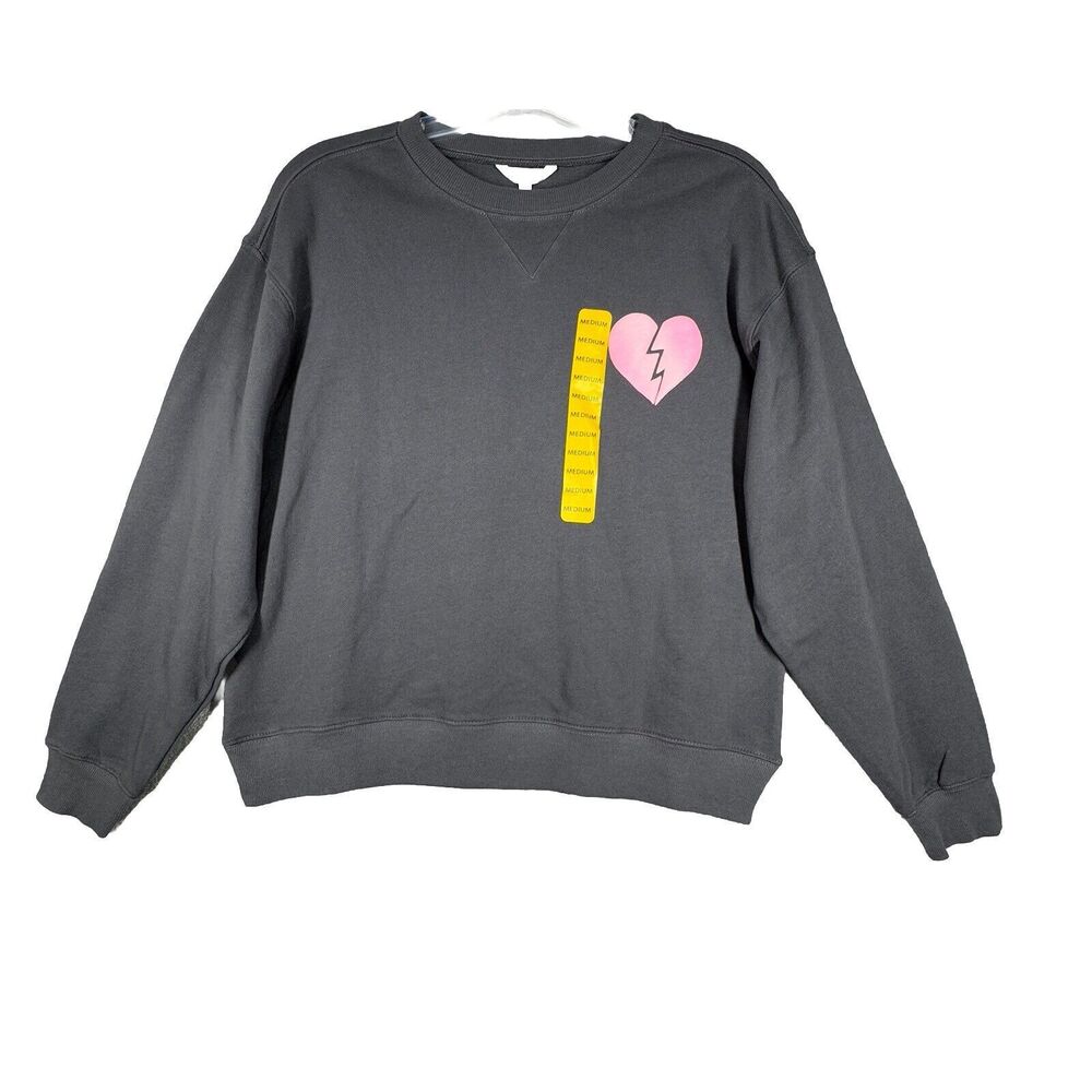 Wildfox Shirt Womens Medium Gray Pink Crewneck Sweatshirt I Wish it Was Saturday